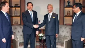 US Secretary of State Marco Rubio arrived in Mumbai on Tuesday for his second visit to India