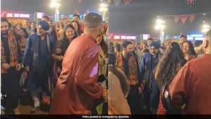 Indian Air Force Chief Air Chief Marshal A P Singh was seen grooving to the beats of Garba
