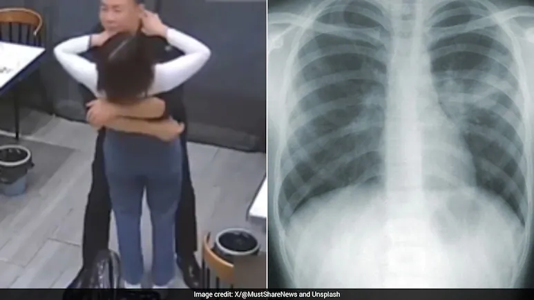Because her husband hugged her, Singapore-based media outlet Mothership reported, a woman