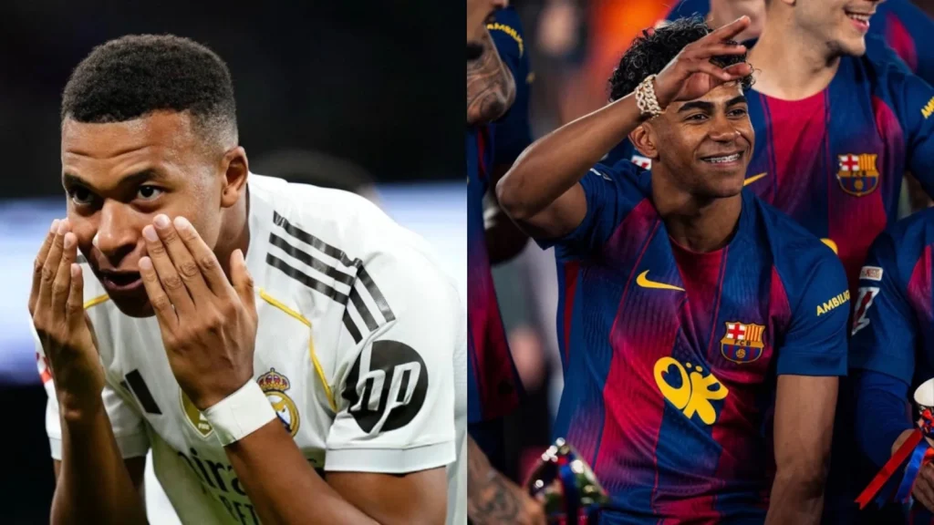 Lamine Yamal and Kylian Mbappe are both hoping to victory the Ballon d'Or on Monday night when