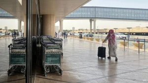 One official said the Riyadh airport had been evacuated, and the other said air traffic had