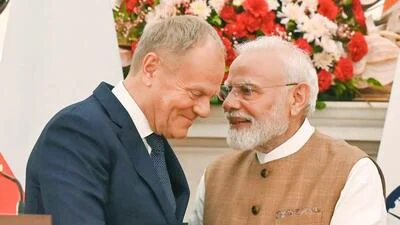 Modi described his discussions with Tusk as “excellent” and said on social media that the two