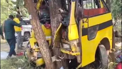 At least six people were killed and 40 others injured after a passenger bus carrying 46 people