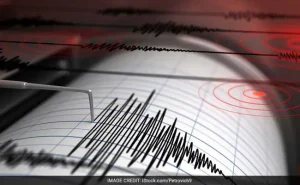 At 8.03 pm (IST), an earthquake of magnitude 7 hit Tibet, around 489 km north-north-west