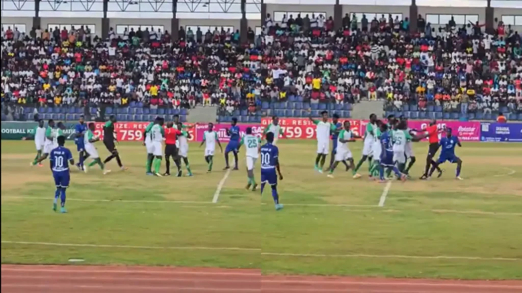 Outrage erupted in Kenya on Wednesday after a referee was attacked and chased out of a Nairobi
